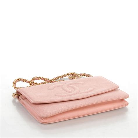 chanel caviar wallet on chain pink|CHANEL Caviar Timeless CC Wallet on Chain WOC Pink.